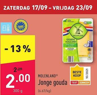 ALDI Molenland jonge gouda aanbieding