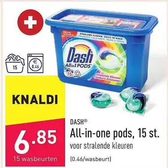 ALDI Dash allinone pods, 15 st aanbieding