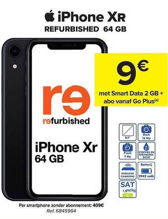 Carrefour Iphone xr refurbished 64 gb aanbieding