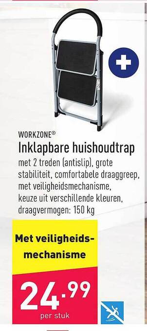 ALDI Inklapbare huishoudtrap aanbieding