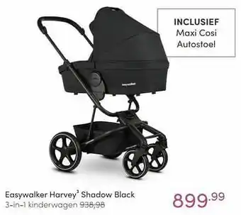 Baby & Tiener Easywalker harvey³ shadow black 3-in-1 kinderwagen aanbieding