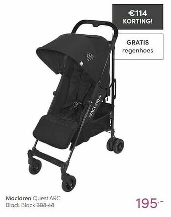 Baby & Tiener Maclaren quest arc black black aanbieding