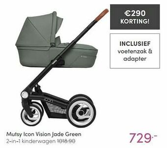 Baby & Tiener Mutsy icon vision jade green 2-in-1 kinderwagen aanbieding