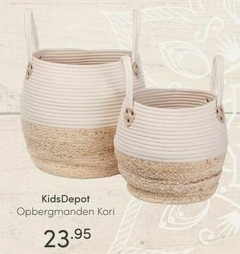 Baby & Tiener Kidsdepot opbergmanden kori aanbieding