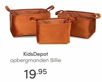 Baby & Tiener Kidsdepot opbergmanden billie aanbieding