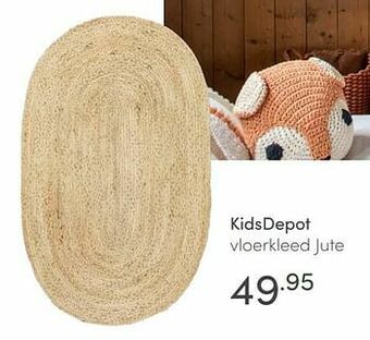 Baby & Tiener Kidsdepot vloerkleed jute aanbieding