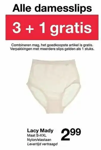 Zeeman Lacy mady aanbieding