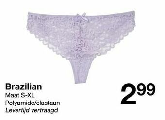 Zeeman Brazilian aanbieding