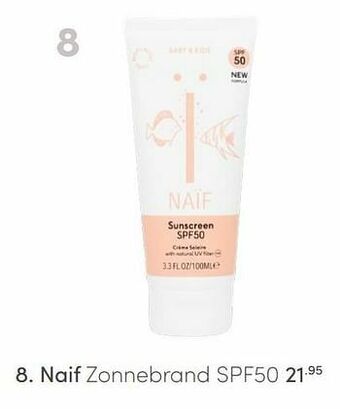 Baby & Tiener Naif zonnebrand spf50 aanbieding