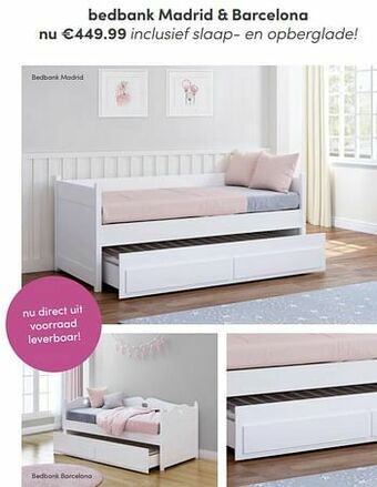 Baby & Tiener Bedbank madrid + barcelona aanbieding