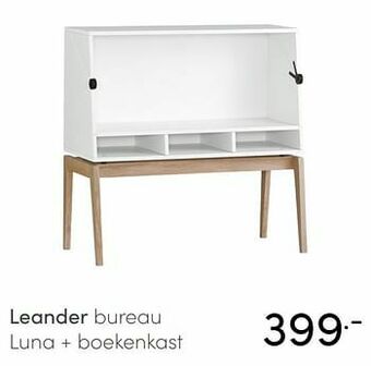 Baby & Tiener Leander bureau luna + boekenkast aanbieding