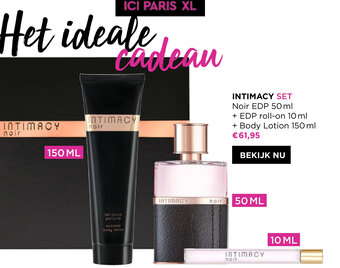 ICI PARIS XL Intimacy set noir EDP 50ML+EDP roll-on 10ML+body lotion 150ML aanbieding