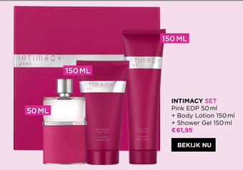ICI PARIS XL Intimacy set pink EDP 50ML+body lotion 150ML + shower gel 150ML aanbieding