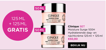 ICI PARIS XL Clinique set moisture surge 100H hydraterende dag-en nachtcreme 125ML+125ML aanbieding