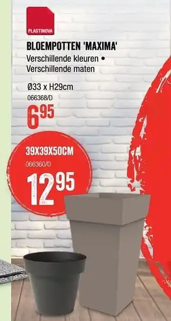 HandyHome Bloempotten maxima 33xh29cm aanbieding