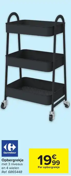 Carrefour Opbergrekje met 3 niveaus en 4 wielen REF. 6865448 aanbieding