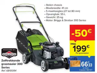 Carrefour Zelftrekkende grasmaaier 300 series ref. 6810094 aanbieding