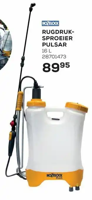 Supra Bazar Rugdruksproeier pulsar 16 liter aanbieding