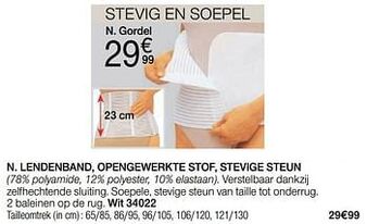 Damart Lendenband, opengewerkte stof, stevige steun aanbieding