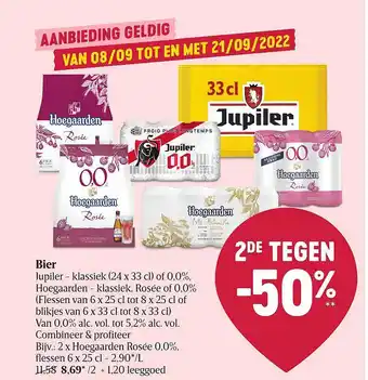 Delhaize Bier jupiler, hoegaarden aanbieding