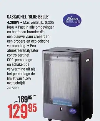 HandyHome Gaskachel 'blue belle' aanbieding