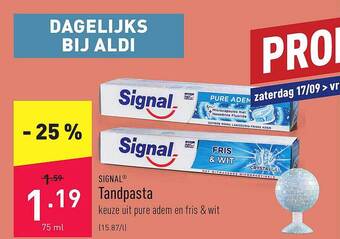 ALDI Signal tandpasta aanbieding