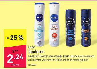 ALDI Nivea deodorant aanbieding
