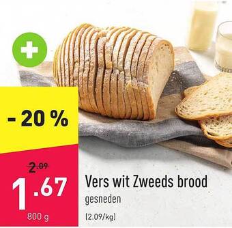 ALDI Vers wit zweeds brood aanbieding