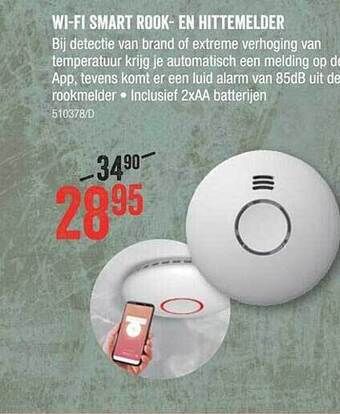 HandyHome Wi-fi smart rook- en hittemelder aanbieding