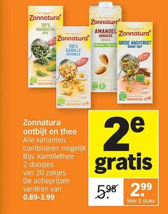Zonnatura ontbijt en thee