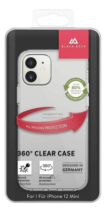 Dreamland Black Rock cover 360° Clear voor iPhone 12 mini transparant aanbieding