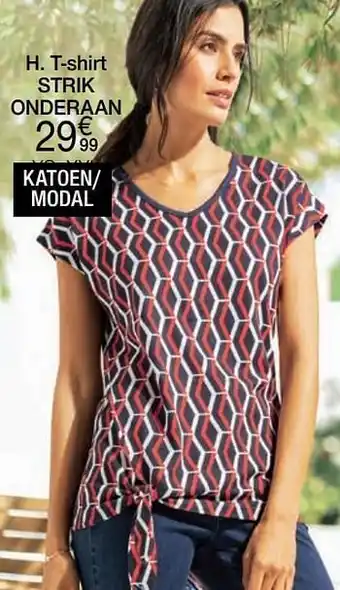 Damart T-shirt strik onderaan aanbieding