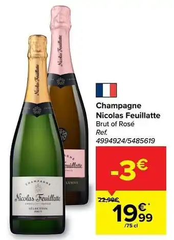Champagne nicolas feuillatte brut of rosé 75cl