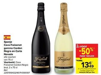 Carrefour Market Cava freixenet cordon negro brut aanbieding