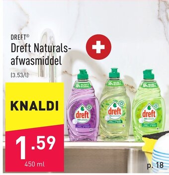 ALDI Dreft naturals-afwasmiddel 450ml aanbieding
