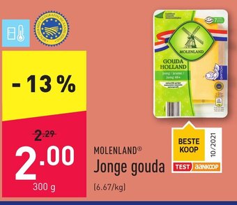 ALDI Jonge gouda 300g aanbieding