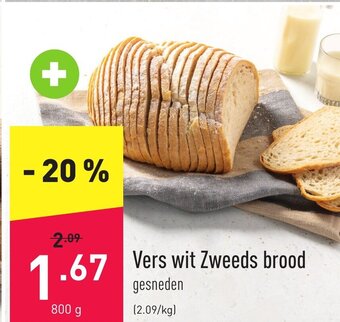 ALDI Vers wit Zweeds brood 800g aanbieding