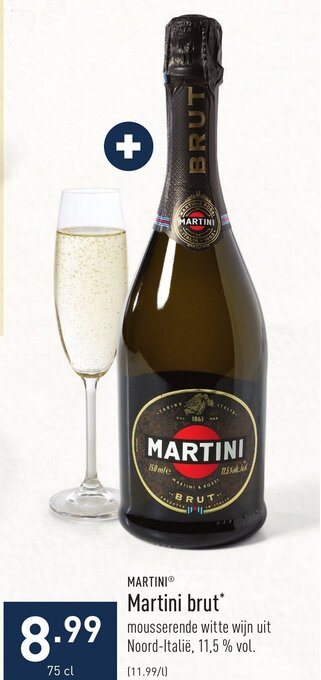 ALDI Martini brut 75cl aanbieding