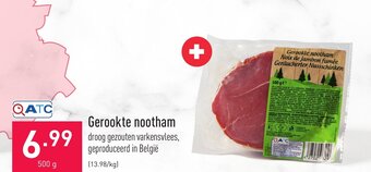 ALDI Gerookte nootham 500g aanbieding