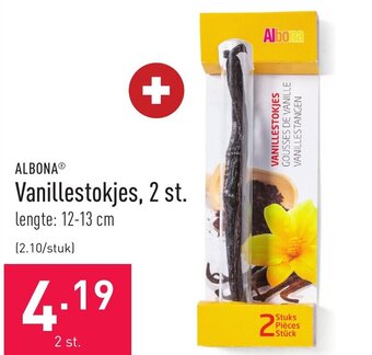 Vanillestokjes, 2 st.