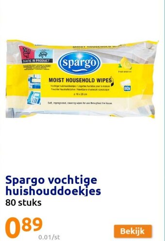 Spargo vochtige huishouddoekjes 80 stuks