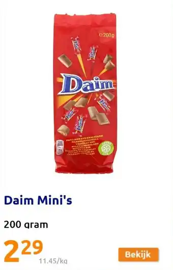Action Daim mini's 200g aanbieding