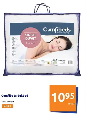 Action Comfibeds dekbed 140 x 200cm aanbieding