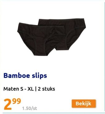 Action Bamboe slips aanbieding
