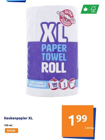 Action Keukenpapier XL aanbieding