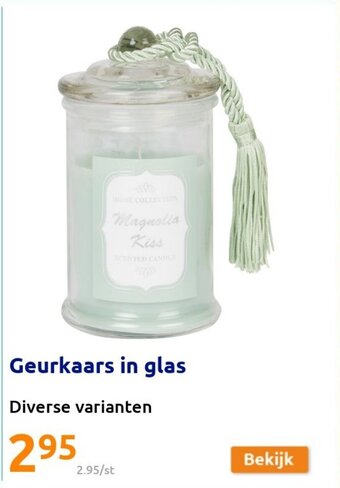 Action Geurkaars in glas aanbieding