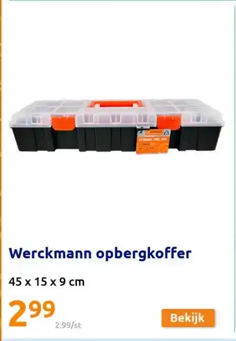 Action Werckmann opbergkoffer 45 x 15 x 9cm aanbieding