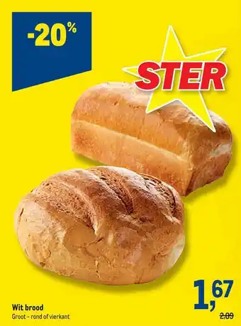Makro Wit brood groot-rond of vierkant aanbieding