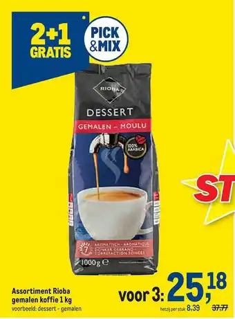 Makro Assortiment rioba gemalen koffies aanbieding