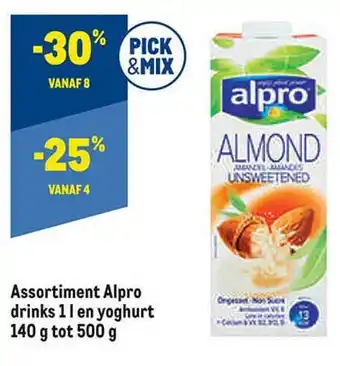 Makro Assortiment alpro drinks en yoghurt aanbieding